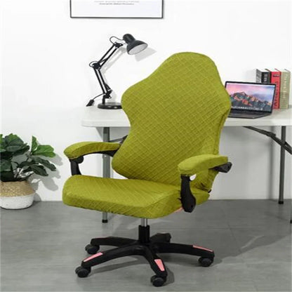 Decobites High Back Armchair Cover: Elastic Accent for Office Computer Game Solid Chair