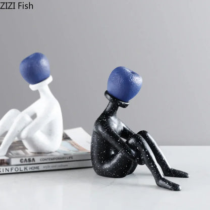 ديكوربايتس™ - منحوتة راتنجية تجريدية للمفكرين لجماليات الغرفة وزخارفها وديكوراتها