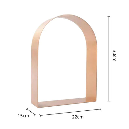 ديكور بايتس™ - منحوتة معدنية على شكل أقواس ذهبية - ديكور غرفة - تمثال هندسي مصنوع يدويًا