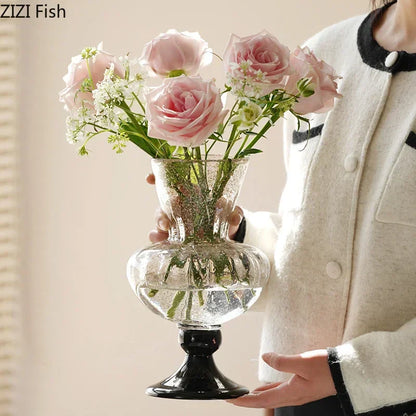 DecorBites™ Glass Vase for Hydroponics Plant Pot Room Decor & Flower Arrangement