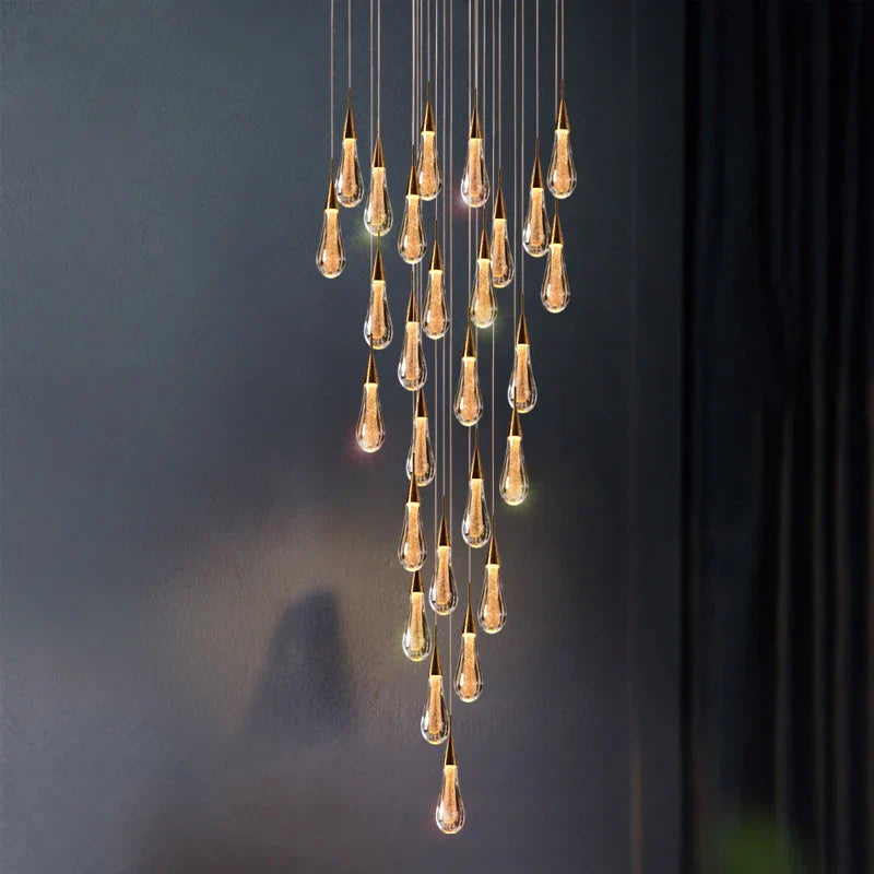 Gold Modern Crystal Chandelier 26-Light Dining