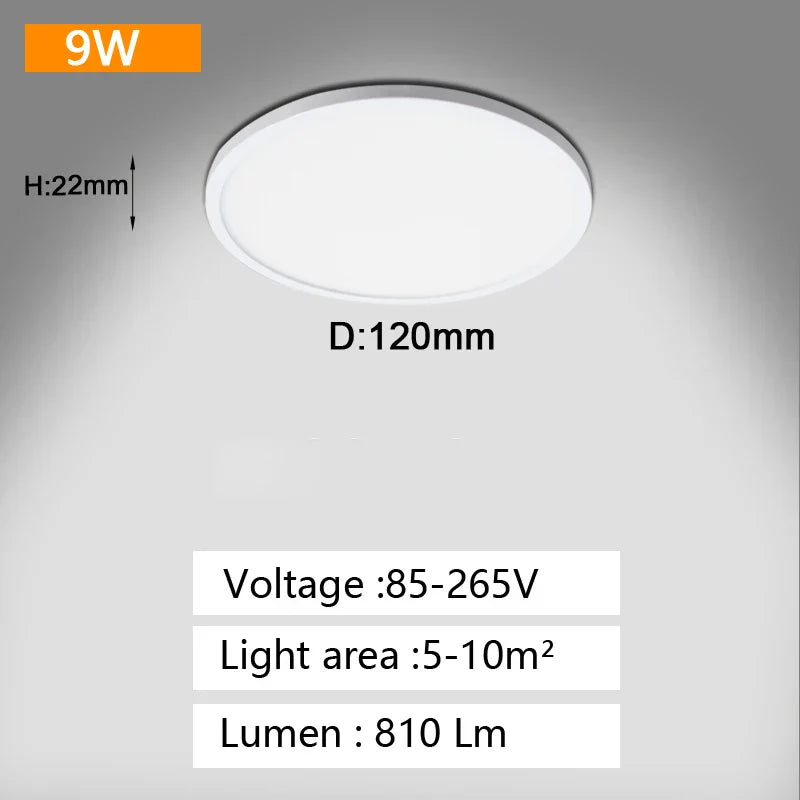 DecorBites™ LED Panel Ceiling Light 48w 36w 24w 18w for Bedroom Living Room Home Lighting
