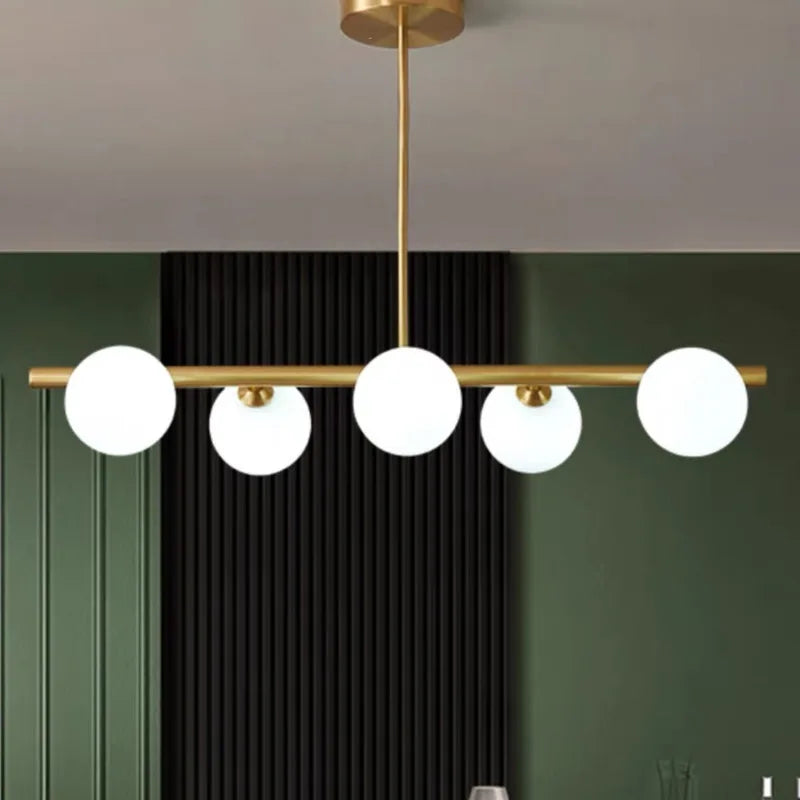 DecorBites™ Gold Glass Ball LED Pendant Light for Kitchen Dining Room Lighting