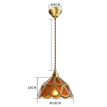 DecorBites™ Glass LED Pendant Lamp: Modern Copper Nordic Indoor Lighting for Home, Coffee, Bedroom & Living Room