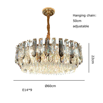 Lámpara colgante moderna de cristal DecorBites™: Luminaria de lujo para interiores, ideal para la decoración del hogar.