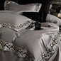 Decobites Luxury Embroidery Bedding Set: Soft, Silky, Breathable 4Pcs Set