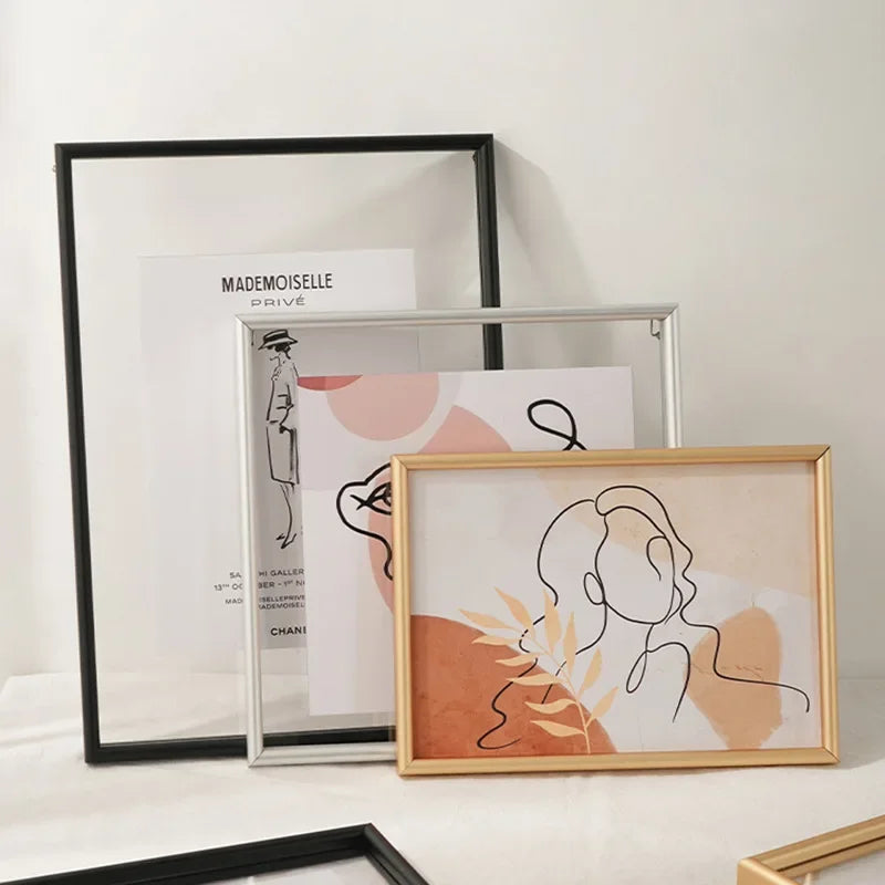 DecorBites™ Clear Frame Modern Hangable Picture Frame Acrylic Home Decor