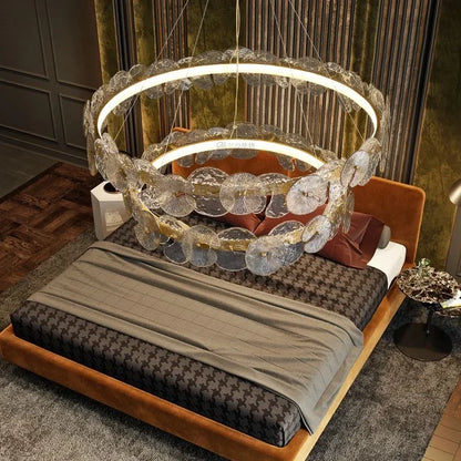 DecorBites™ LED Flower Design Ceiling Chandelier for Modern Living Room Bedroom Dining Area