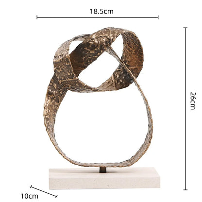 ديكوربايتس™ - تمثال معدني على شكل كرة هندسية - إكسسوار ديكور منزلي