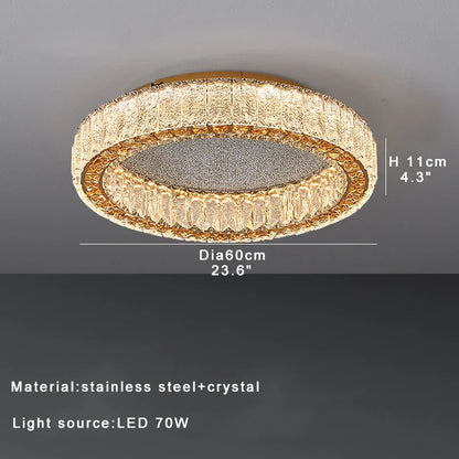 DecorBites™ Crystal Ceiling Lamp: Luxury Postmodern Design for Living Room & Bedroom