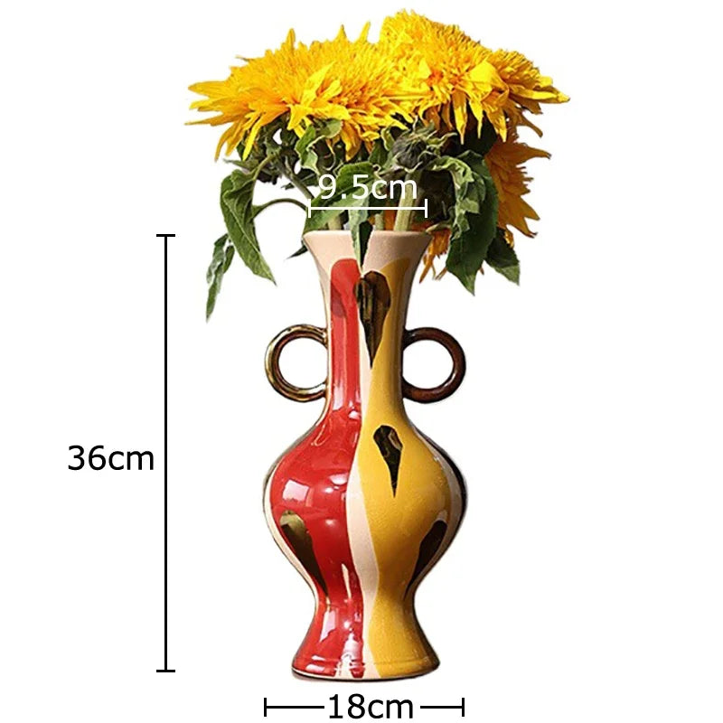 DecorBites™ Ceramic Vase Plant Pots: Creative Floral Arrangement Ornaments for Aesthetic Room Decor