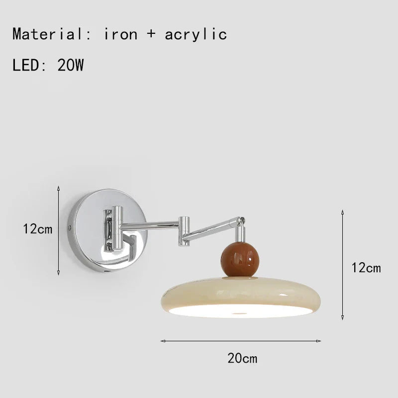 DecorBites™ Iron Wall Light: Modern Rotatable LED Wall Lamp for Bedroom Lighting