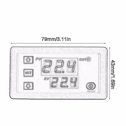 DecorBites™ Dual LED Temperature Controller Thermostat for Heat Cooler - Digital Temp Regulator