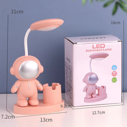 DecorBites™ Astronaut Study Desk Lamp with Pencil Sharpener - Cute, Flexible & Color Adjustable