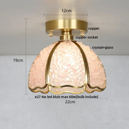 DecorBites™ Glass Crystal Ceiling Light Fixture Modern Nordic Design