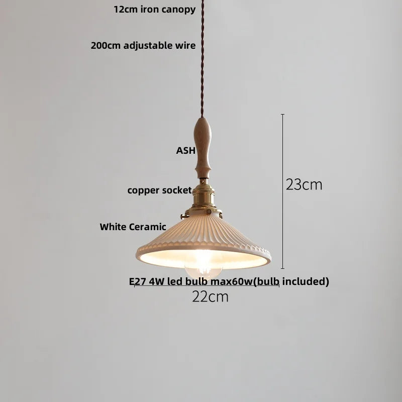 DecorBites™ Ceramic LED Pendant Lamp | Nordic Modern Design | Adjustable Hanging Light