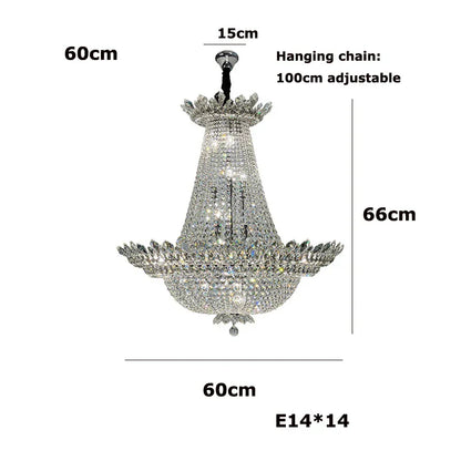 DecorBites™ Crystal LED Chandelier Light Fixture for Luxe Living Room Décor
