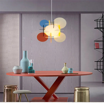 DecorBites™ LED Acrylic Pendant Lights: Nordic Creative Splice, Colorful for Living Room & Children's Room