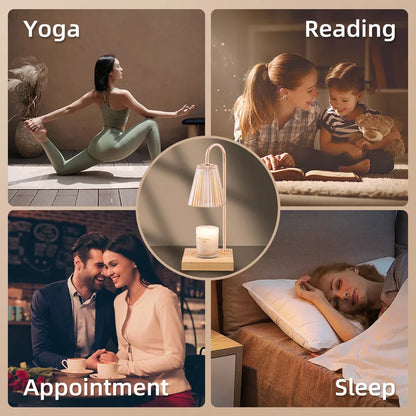 DecorBites™ Gold Wax Melting Candle Warmer with Timer for Modern Home Decor