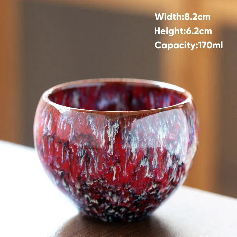 Taza de café de cerámica DecorBites™ de 170 ml, estilo Kung Fu, con diseño de huevo.