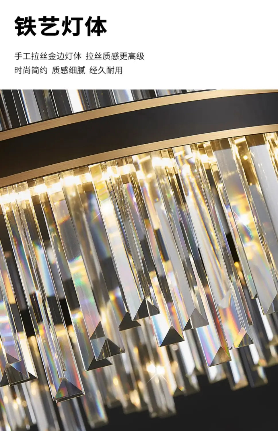 DecorBites™ Crystal Pendant Chandelier for Home Decor
