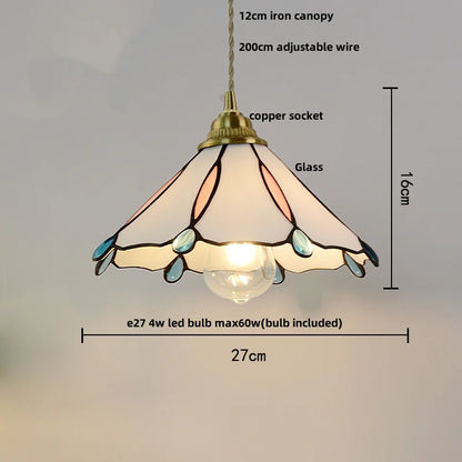 DecorBites™ Blue Glass LED Pendant Lamp: Nordic Modern Hanging Light.