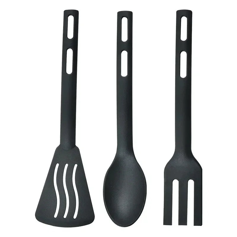 DecorBites™ Kitchen Utensils Set Silicone Spatula Slotted Spoons Flatware Portable Camping