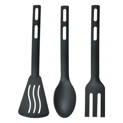 DecorBites™ Kitchen Utensils Set Silicone Spatula Slotted Spoon Portable Camping Cutlery