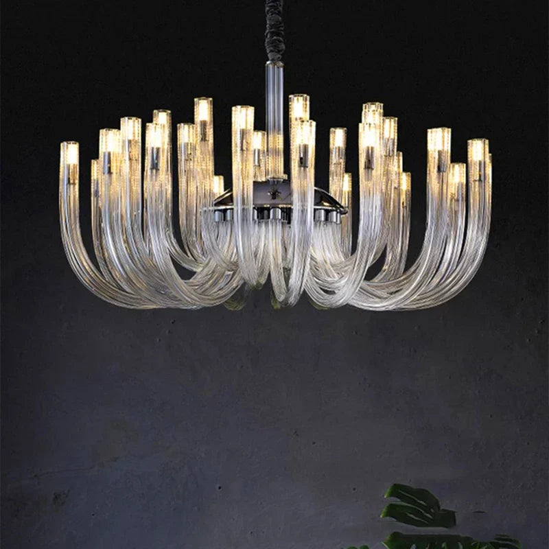 Satin Nickel LED Chandelier