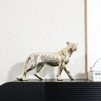 DecorBites™ Leopard Resin Sculpture - Home Decor Handicrafts & Animal Figurine