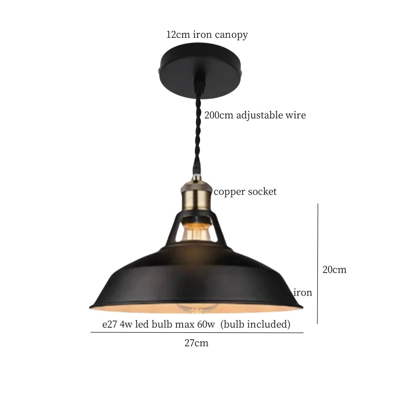 مصباح معلق LED من DecorBites™ باللون الأزرق من الحديد، طراز حديث إسكندنافي للمنازل والمساحات التجارية