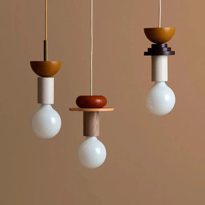 Decorbites™ Bunte nordische Holz-Hängeleuchter für die Restaurantdekoration