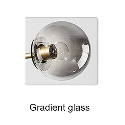 Lámpara de araña de bolas de cristal DecorBites™ - Lámpara colgante negra Art Déco para el comedor