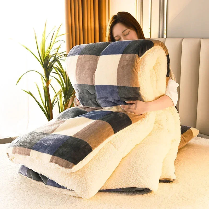 Decobites Plush Milk Fleece Blanket: Super Thick & Cozy Winter Comforter