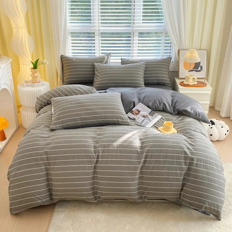 غطاء لحاف فردي قطني من DecorBites™ - غطاء لحاف لطيف على البشرة لسرير كينج فردي