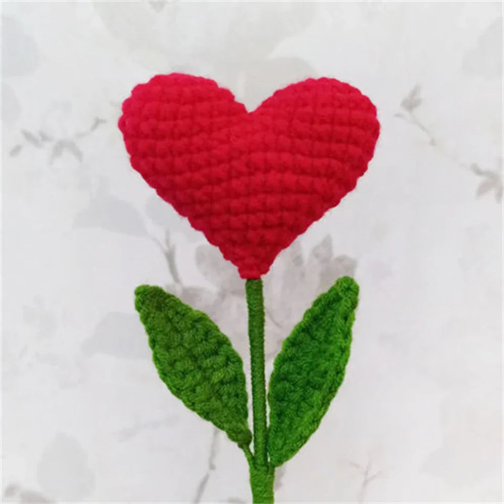 DecorBites™ Knitted Sunflower & Rabbit Bouquet: Handmade Crochet DIY Home Decor & Gift