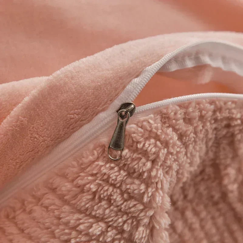 DecorBites™ 2024 Winter Fleece Bedding Set King Queen Twin Double Duvet Cover Kit