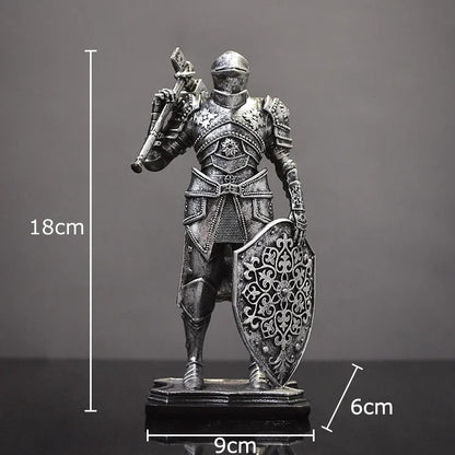DecorBites™ Heavy Armored Knight Resin Statue Decoration for Desk and Room Aesthetic