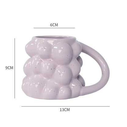 Taza de cerámica DecorBites™ con diseño de uva: Bonita, de alta calidad, taza para leche para la oficina y el hogar, regalo para mujeres.