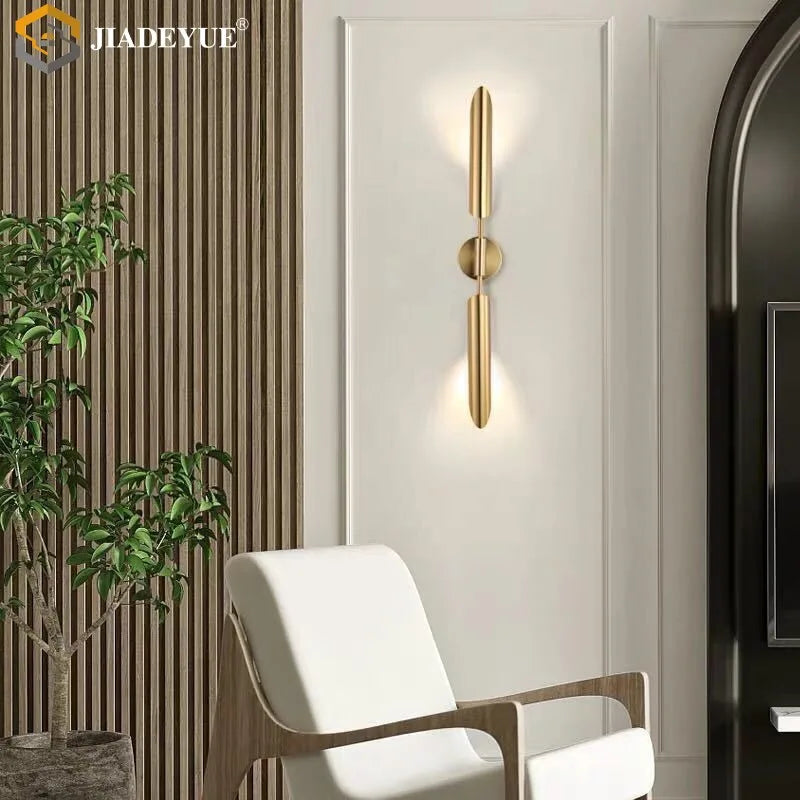 Lámpara de pared DecorBites™ Gold LED de un solo cabezal para sala de estar, dormitorio y pasillo