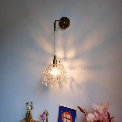 DecorBites™ Crystal Copper LED Wall Sconce Light for Home Decor & Indoor Lighting