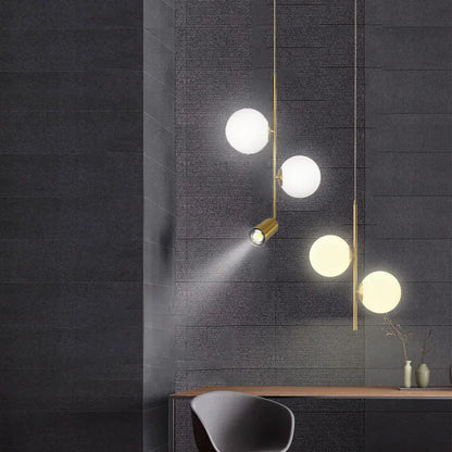 Lámpara de araña LED con bola de cristal DecorBites™: Lámpara colgante nórdica moderna para comedor y dormitorio