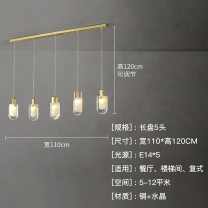 DecorBites™ Crystal Loft Chandelier for Staircase, Living Room, and Apartment Luxe Lighting