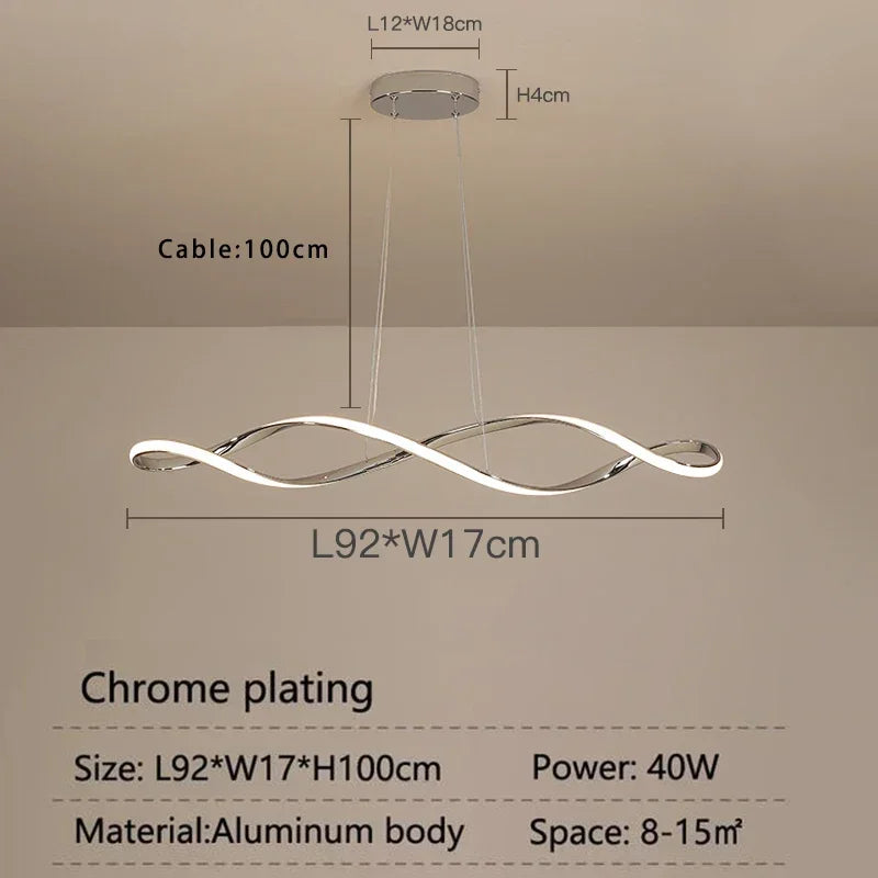 DecorBites™ LED Pendant Light: Modern Hanging Lamp for Living Dining Room Kitchen Bar Loft