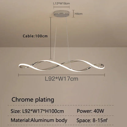 DecorBites™ LED Pendant Light: Modern Hanging Lamp for Living Dining Room Kitchen Bar Loft