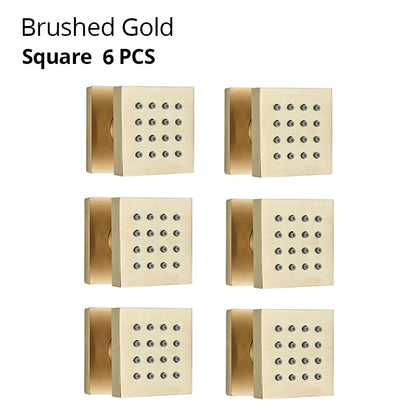 DecorBites™ Brass Body Round Shower SPA Jets for Luxurious Bathroom Massage Experience