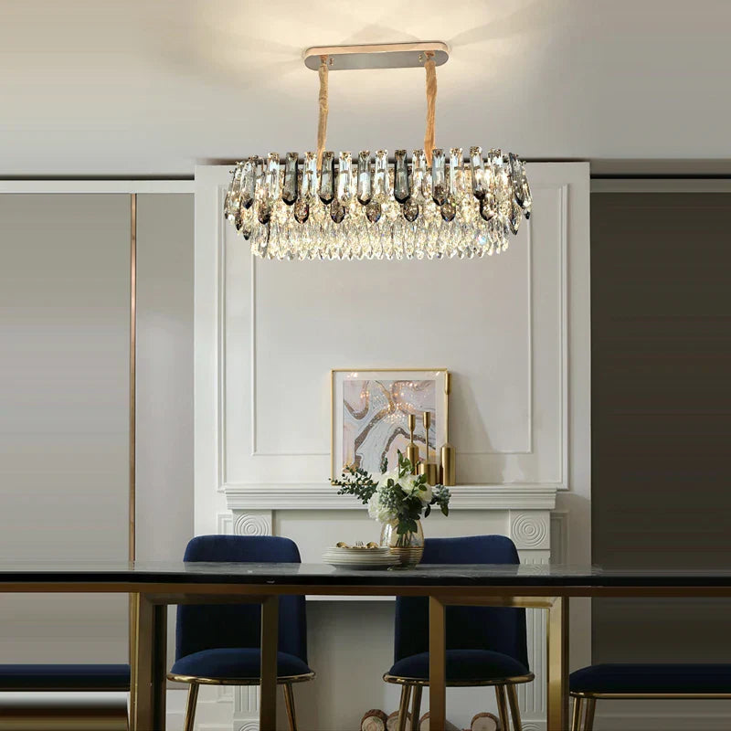 Lámpara colgante moderna de cristal DecorBites™: Luminaria de lujo para interiores, ideal para la decoración del hogar.