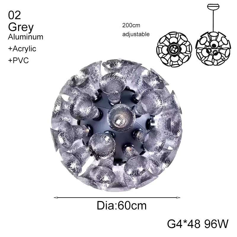 DecorBites™ Designer Luxury Chalice Lamp for Living Room Bedroom Hotel Project Décor Home LED Suspension Luminaire