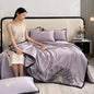 Decobites Luxury Applique Embroidery Quilt Set - Silky Soft Queen Duvet Bedding