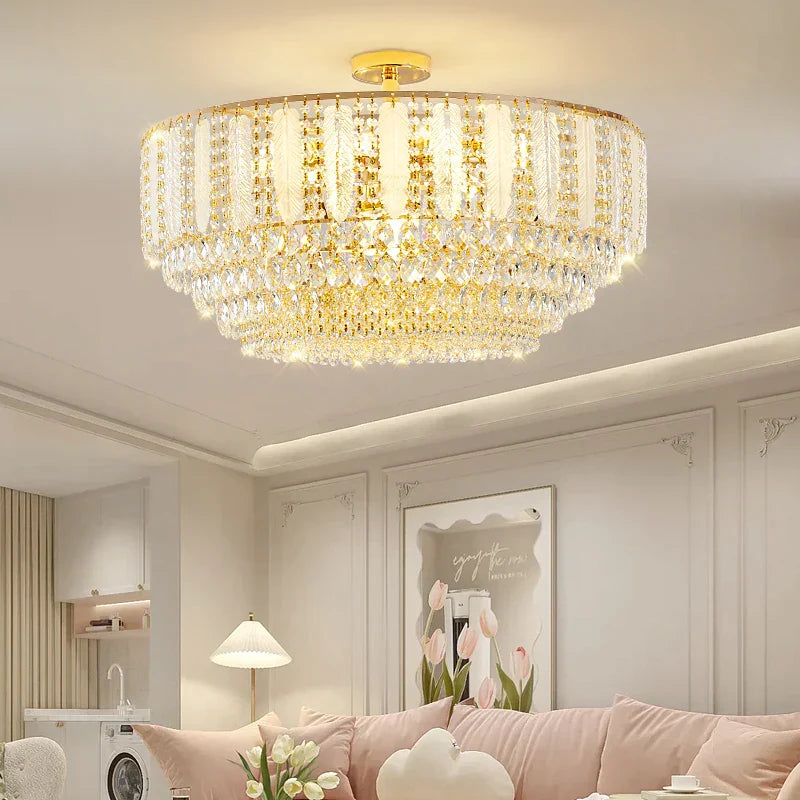 DecorBites™ Crystal Chandelier Light for Elegant Home Decor